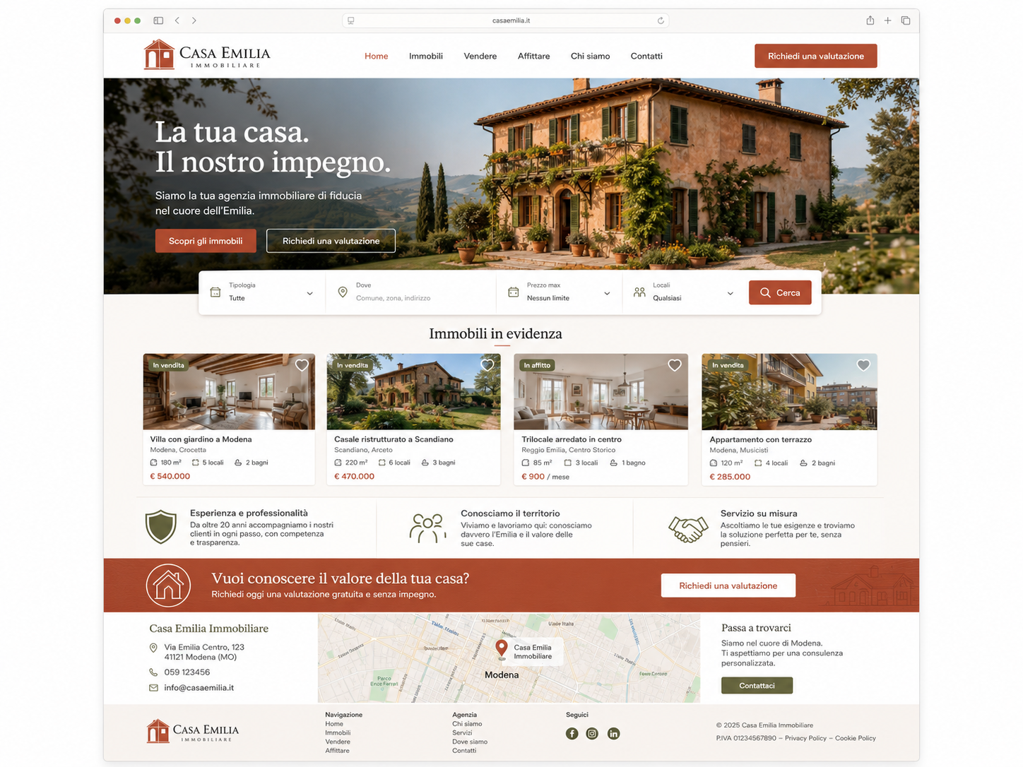 Premium real estate advisor and agency website concept preview